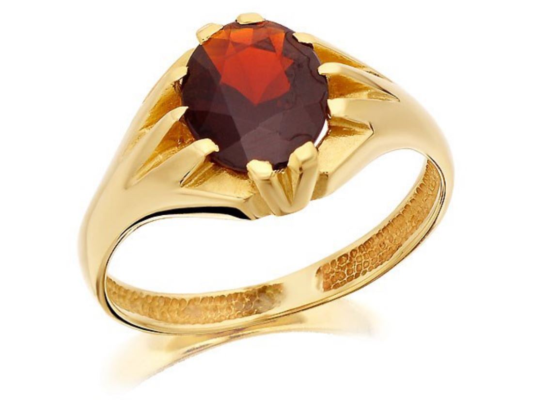 F Hinds Mens Gents Jewellery 9ct Yellow Gold Gentleman S Garnet Gipsy   8dc964b1 0c91 412b B803 Ab3f38430c9b 