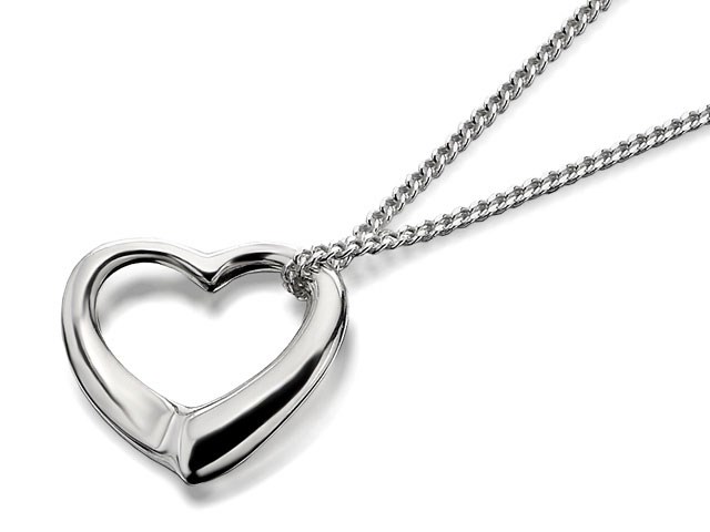 womens floating heartbeat necklace