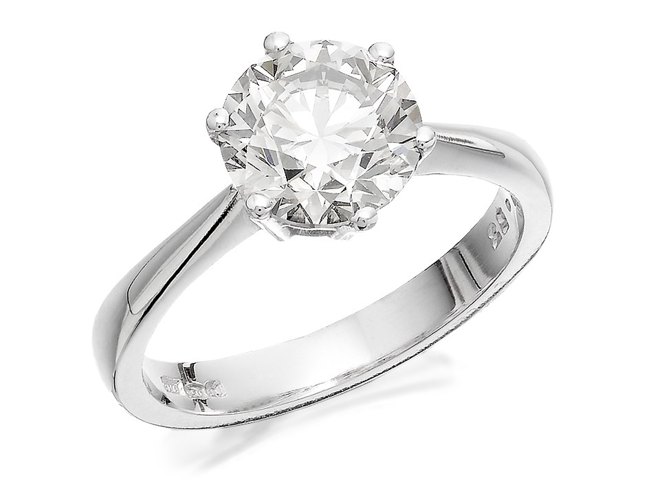 AnchorCert Womens Jewellery Platinum 2 Carat Diamond 